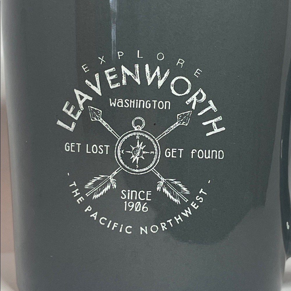 Leavenworth Gray Ceramic Mug - Picture 2 of 7